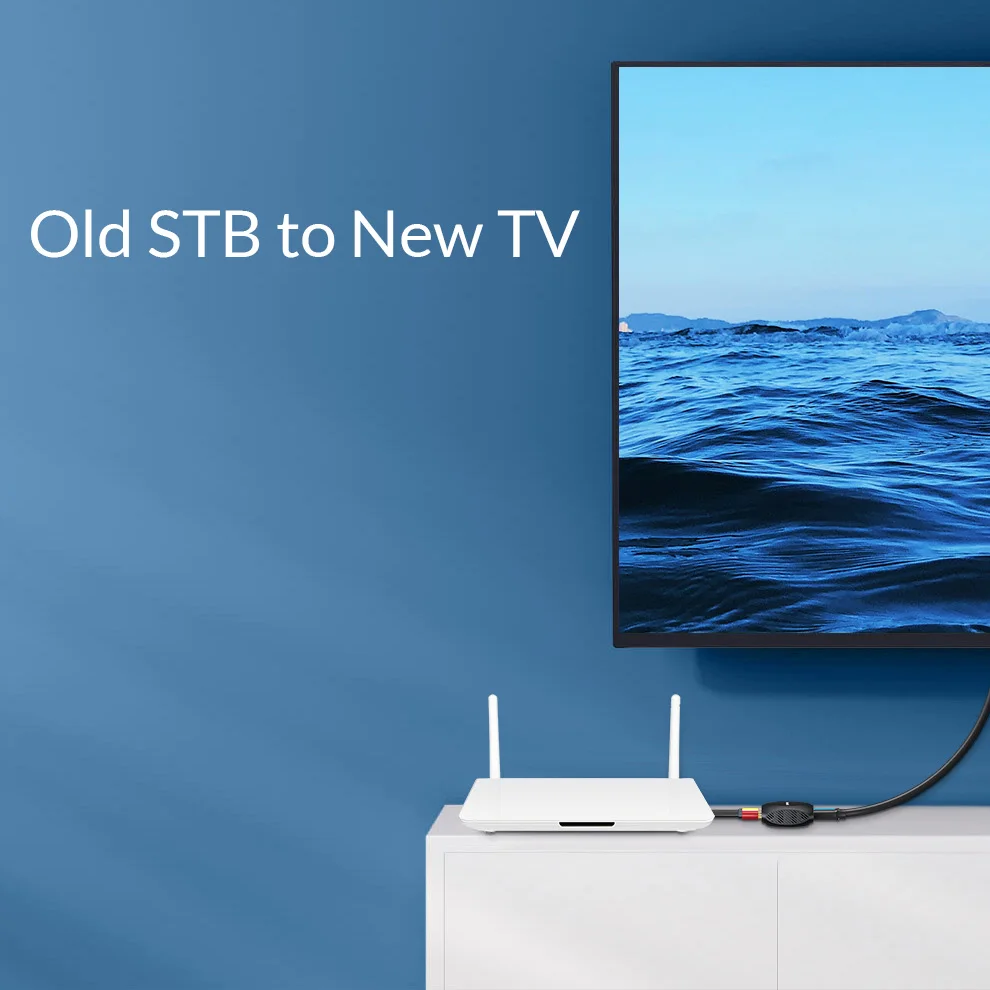 Unnlink RCA/AV к HDMI-совместимый адаптер преобразователь композитный CVBS с аудио 1080P NTSC/PAL