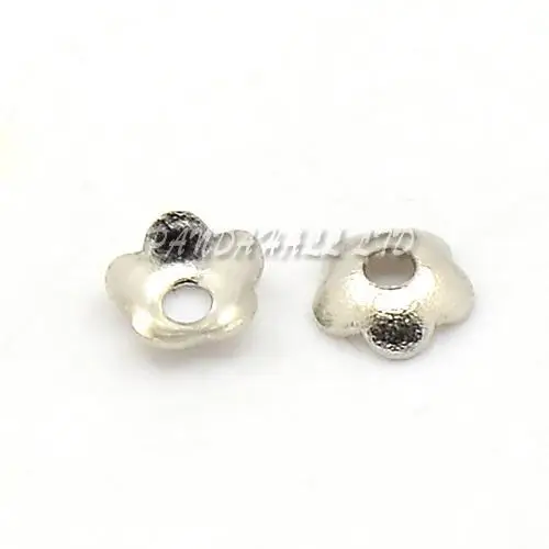 Серебристый оттенок латунные бусины разделители для цветов фурнитура ювелирных