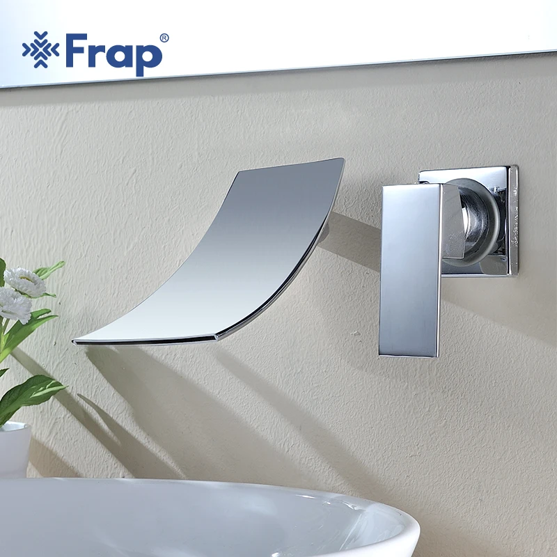 Хромированный смеситель для раковины FRAP FLD1005 настенный кран ванной комнаты с