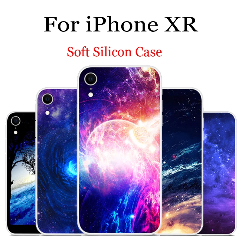 Забавный Звездный чехол для телефона iPhone XR мягкая задняя крышка из ТПУ X R