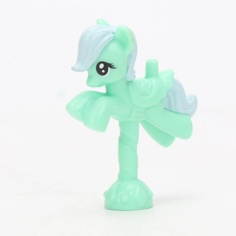 all blue 1 шт. игрушки My Little Pony Mini Pony ПВХ фигурки героев дискорд Радуга Дэш сумеречные искорки Спайк Пинки Пай DJ Pon-3 игрушки куклы - Цвет: all blue
