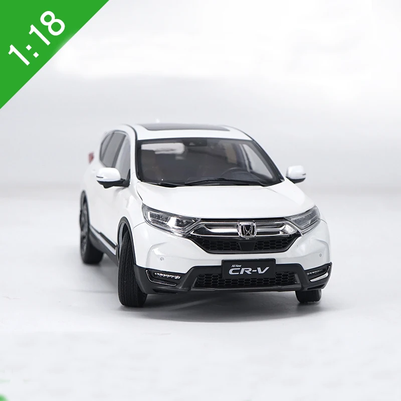 1:18 игрушка из сплава Honda CRV модель автомобиля SUV белая желтая Авторизованная