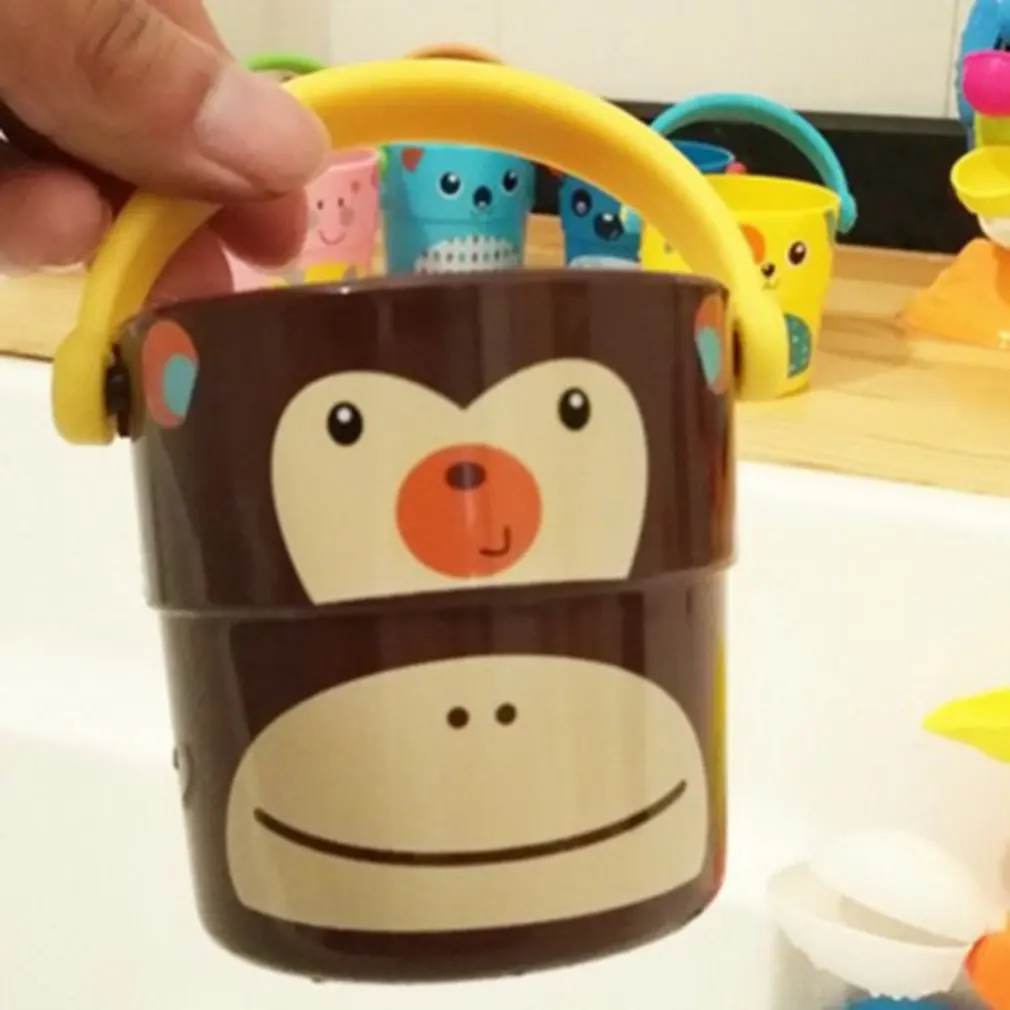 Baby shower маленькое ведро цвет стек Душ Животных портативное ванная комната играть