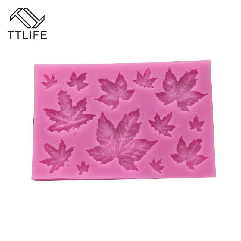 

TTLIFE 2 Style Maple Leaf Silicone Mold Leaves Fondant Cake Pastry Decorating DIY Tools Chocolate Gumpaste Dessert Baking Moulds