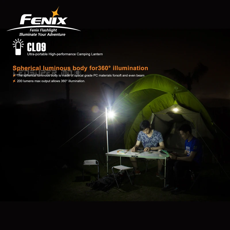 Fenix CL09 ультра-портативный высокопроизводительный походный фонарь с оригинальным ARB-L16-700 U литий-ионным аккумулятором