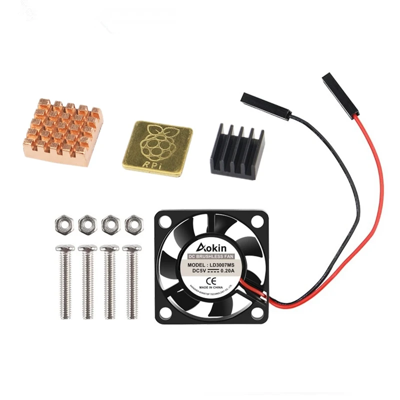 Для Raspberry Pi комплект теплоотвода вентилятора для охлаждения кулера 3/2 Модель B +