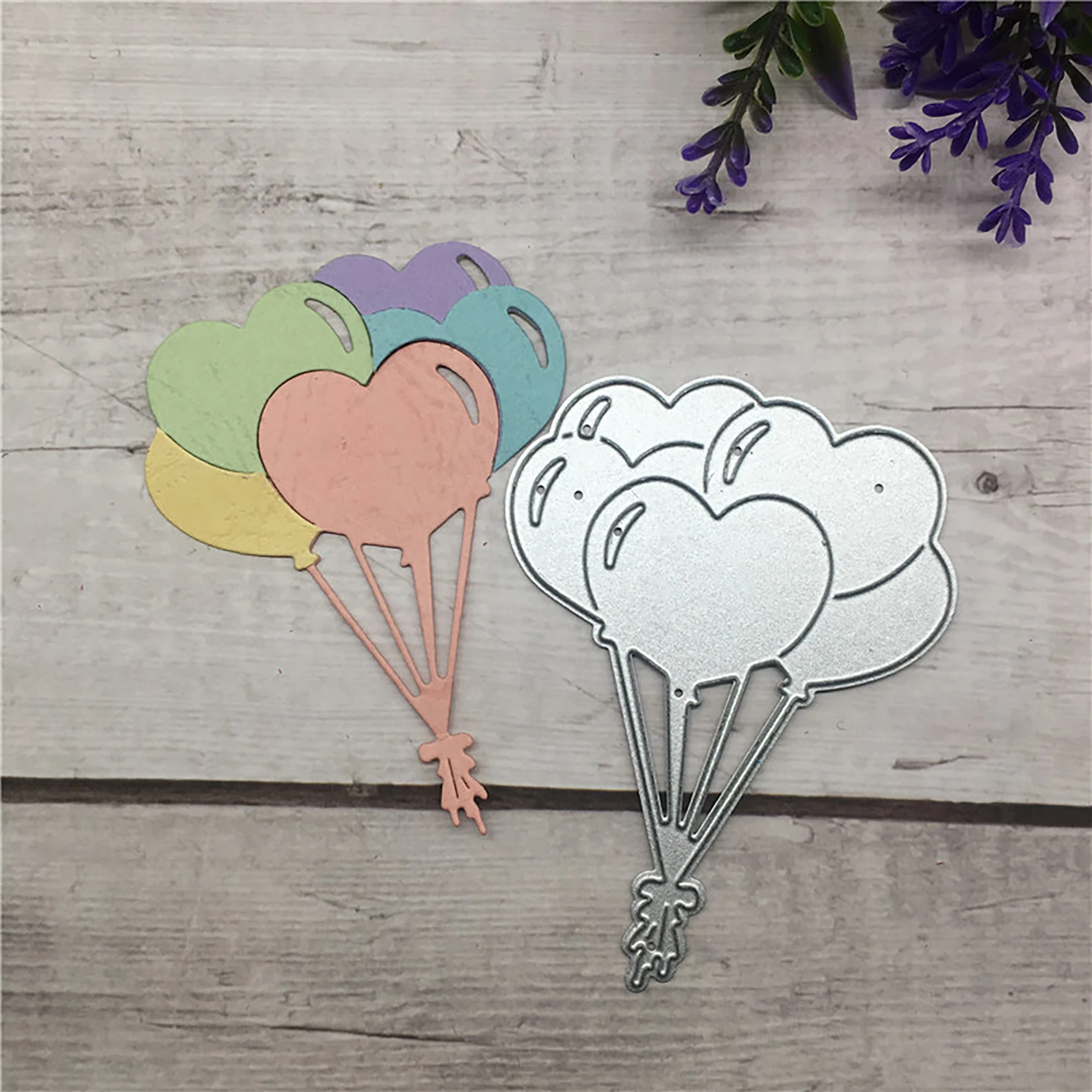 Love Balloon металлические режущие штампы дизайн сердца скрапбукинг тиснение
