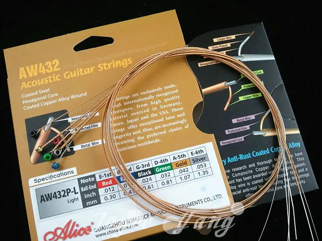 Струны для акустической гитары Alice AW432P струны с шестигранным сердечником и