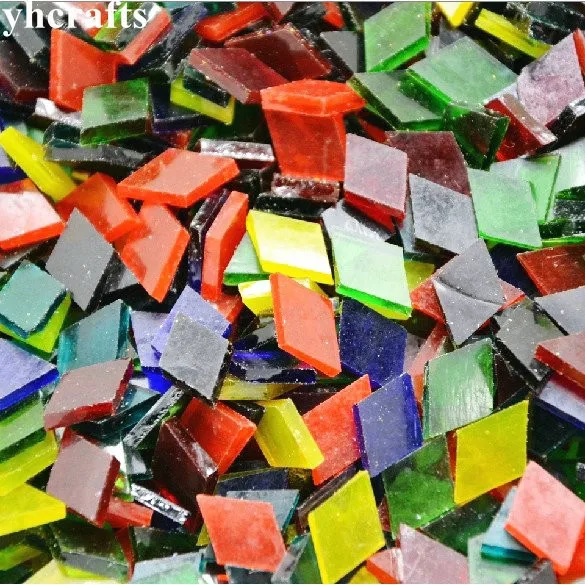 300 шт/500 г/лот, прозрачный стеклянный ромбовидный мозаичный художественный материал DIY аксессуары для украшения дома 1x2 см оптовая продажа OEM