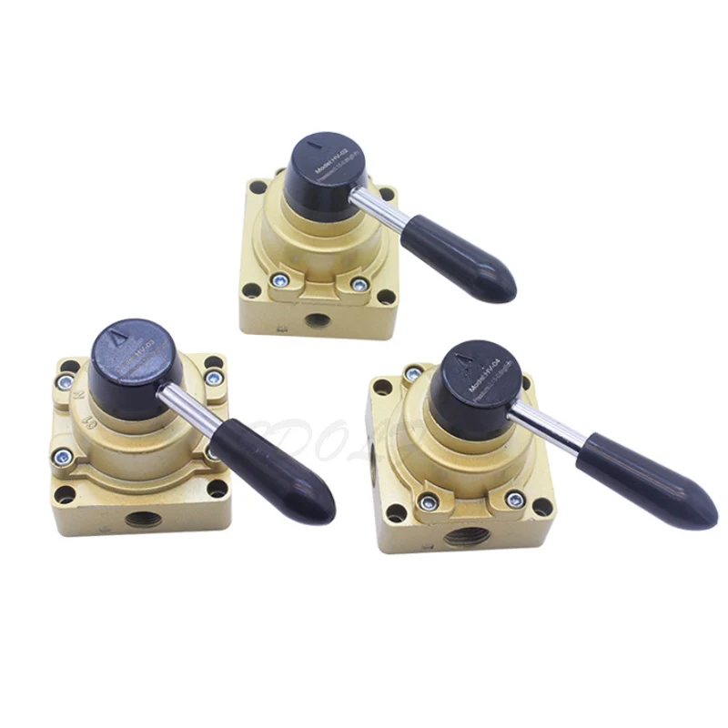 HV-02 HV-03 HV-04 4 Порты 3 Позиция Пневматический ручной переключатель клапан |