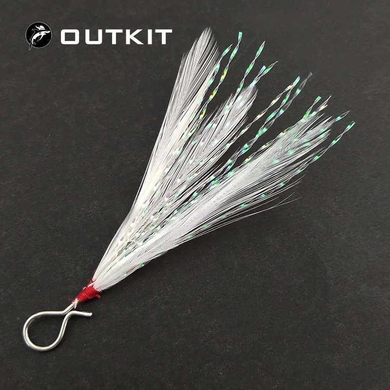 OUTKIT 10 штук пластиковая деревянная мягкая металлическая рыболовная приманка перо