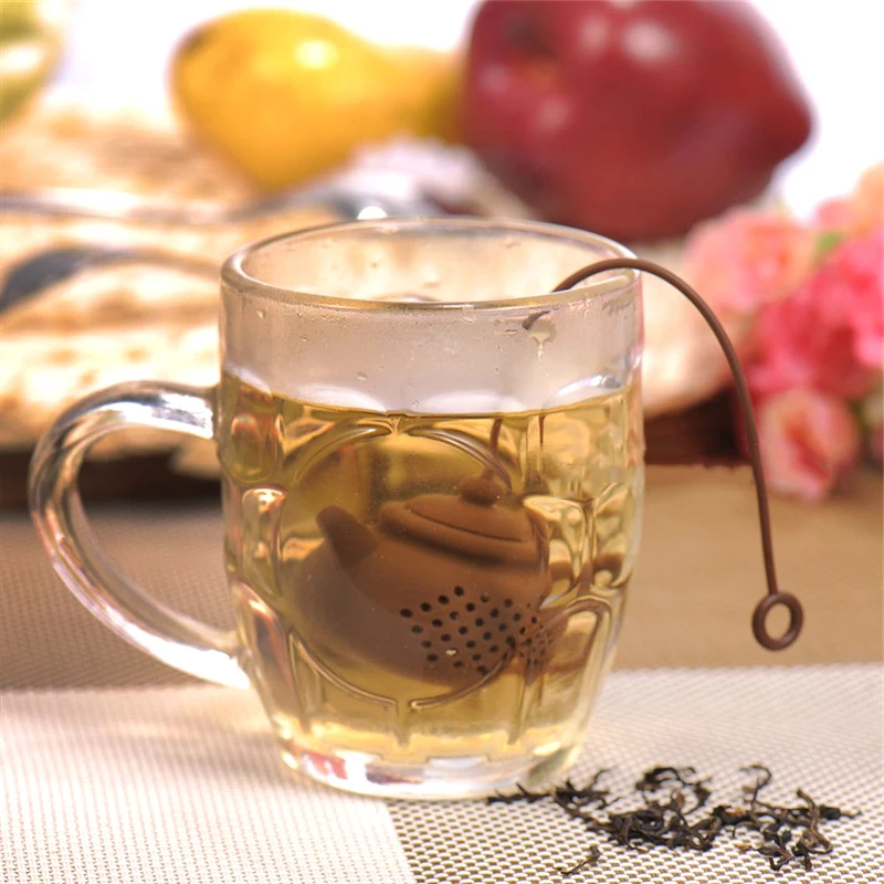 

creative Teapot Shape Tea Infuser practical tea Strainer Silicone Teabag Leaf Filter Diffuser Tea Kitchen accessories teaset