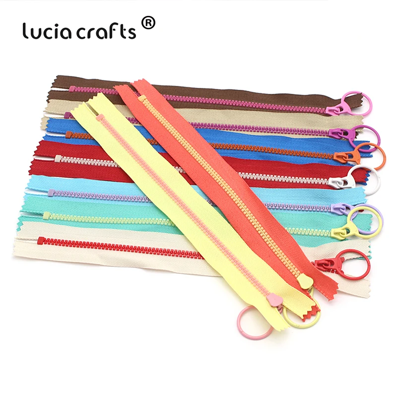 Lucia crafts 10 шт случайный цвет близкий конец смолы застежки молнии тянуть кольцо на