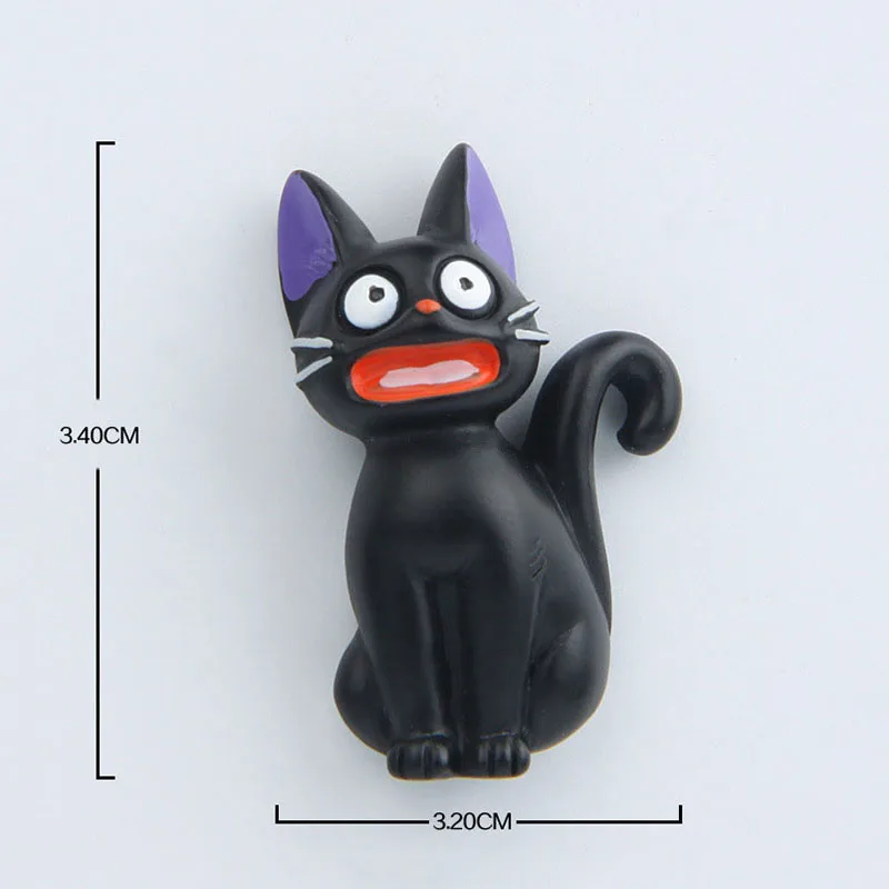 Фигурка Koteta из смолы японского аниме черная кошка модель JIJI 3D магнит на