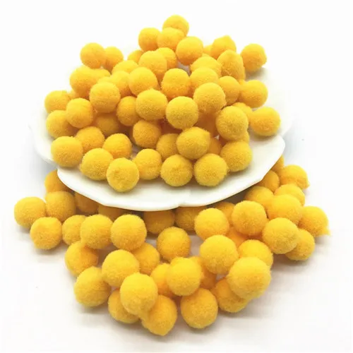 38 Orange yellow 10 мм многоцветный помпон, мягкие круглые пушистые Помпоны, плюшевые помпоны для рукоделия, мячи, пушистые Помпоны, домашние украшения для детских игрушек, самодельные принадлежности, 100 шт - Цвет: 38 Orange yellow