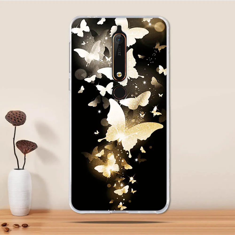 Чехол для Nokia 6 2018 задняя крышка 1 силиконовый мягкий чехол телефона из ТПУ