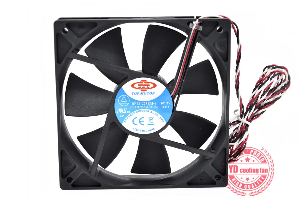 Новый верхний двигатель DF121225BM 12025 12 см 3PIN В 0.45A охлаждающий вентилятор |
