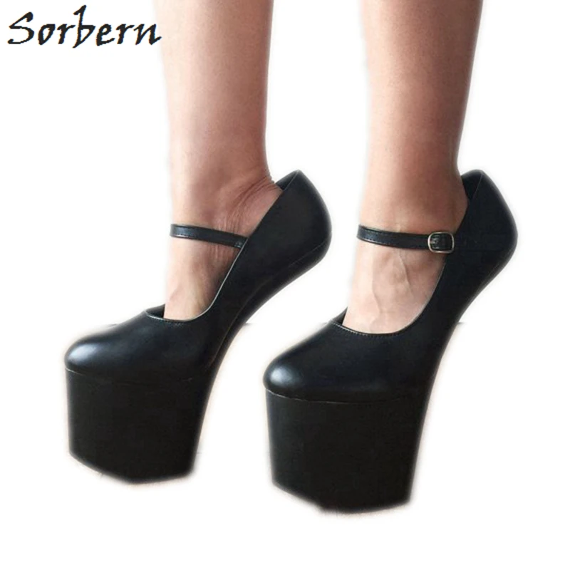 Sorbern/матовые черные женские туфли лодочки mary janes обувь с копытами дизайнерские