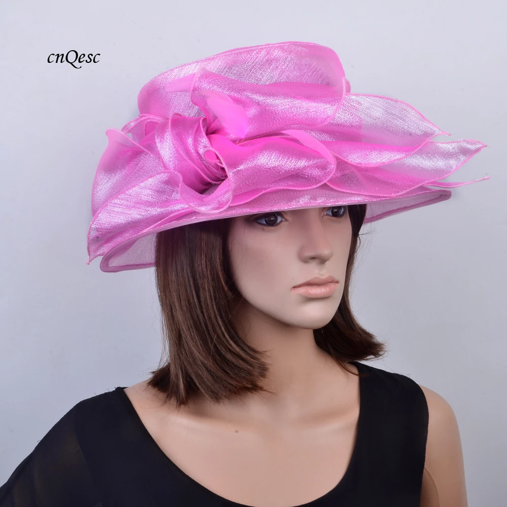 Розовая Свадебная искусственная шляпа для свадьбы Дерби Кентукки гонки аскота