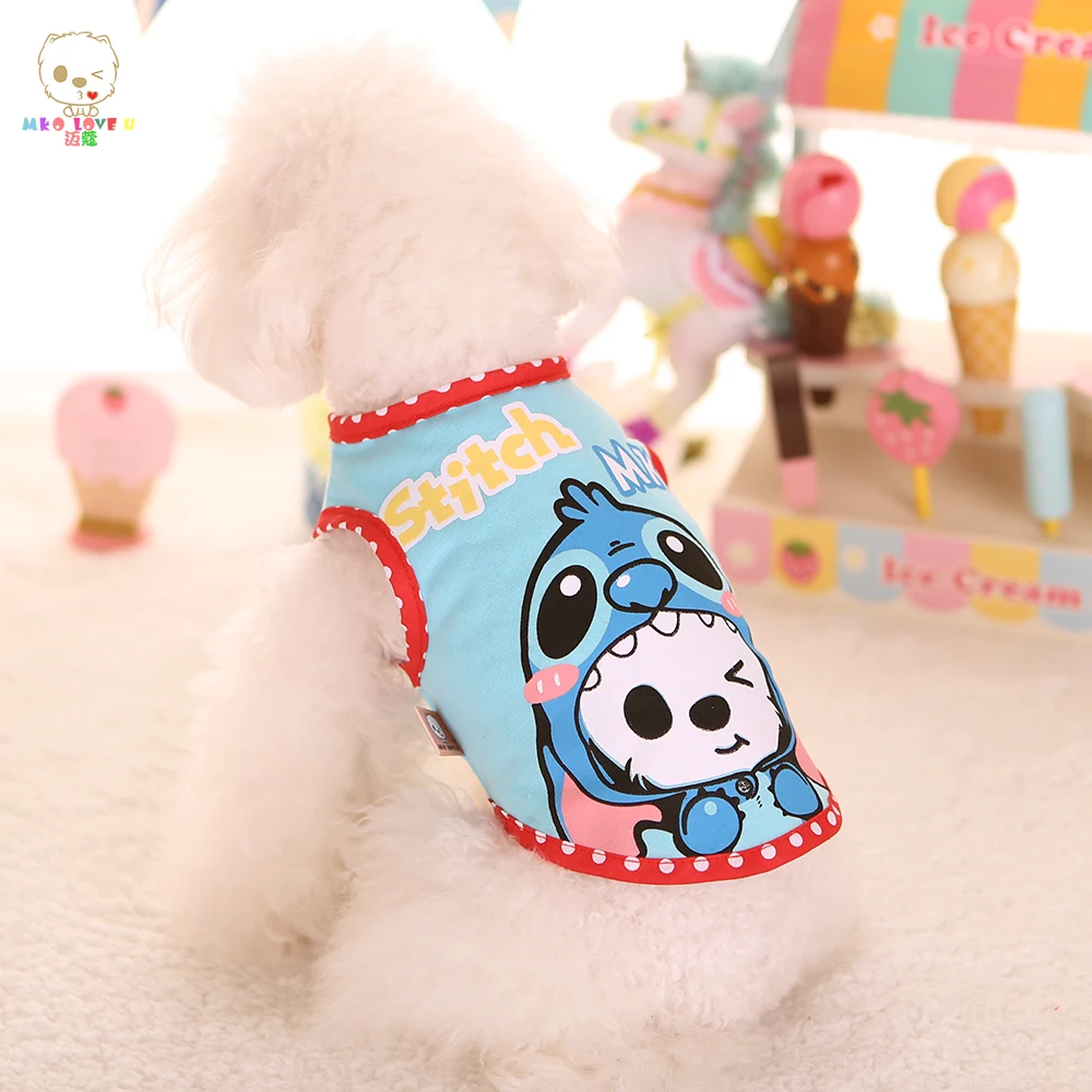 Новая одежда для маленькой собаки футболка из 100% хлопка жилет с рисунком кота