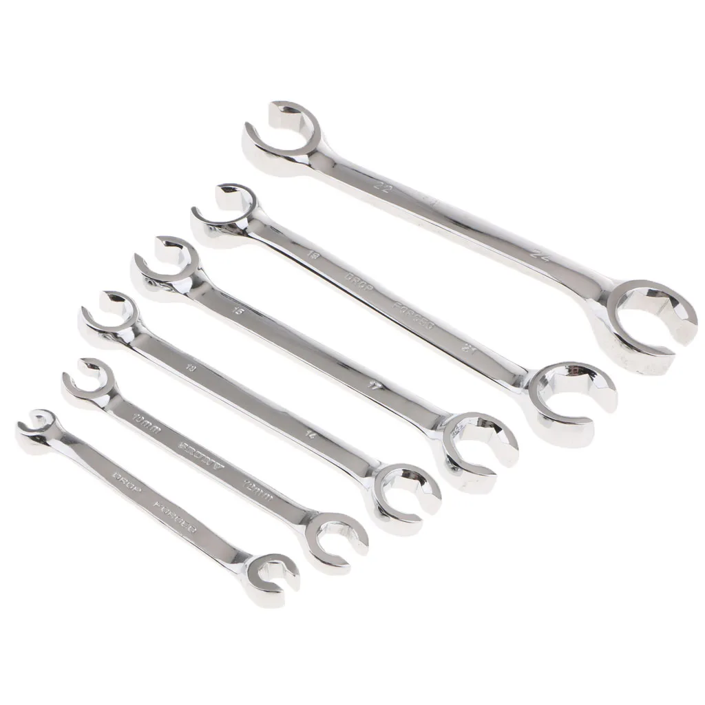 

6 Pieces 6x8 10x12 13x14 15x17 19x21 22x24mm Double Open End Spanner Wrench