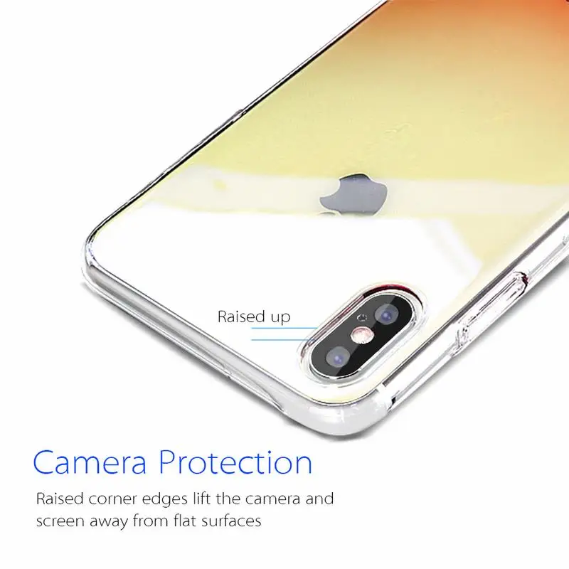 Ascromy для iPhone 7 Plus постепенное Красочные градиент гальваническим жесткий чехол XS MAX