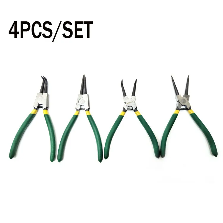 

4pcs 7 inch Heavy Duty Professional 7 Circlip Plier Set Snap Ring EXTERNAL/Internal Kits Hand tool Carbon Steel