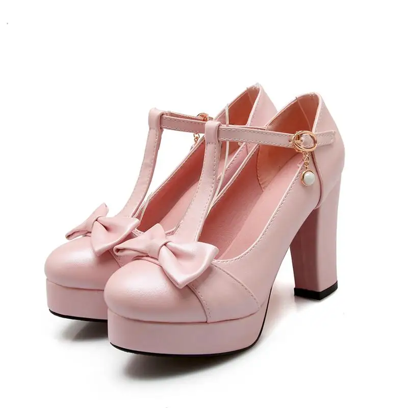 Asumer/женские туфли лодочки на платформе с пряжкой Свадебные вечерние Однотонные