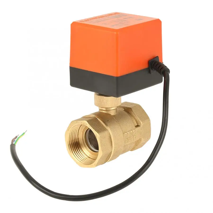 AC 220V G1-1/4 DN32 2-ходовой 3-проводной 2-точечный контроль латунный Электрический
