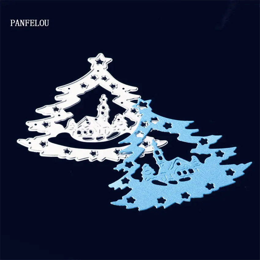 PANFELOU Metal craft Snow village paper die cutting dies for Scrapbooking/DIY Easter wedding cards Hand account | Дом и сад