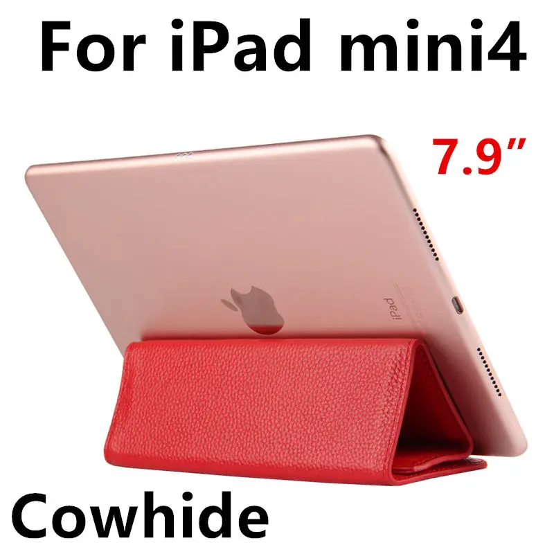 Чехол из воловьей кожи для iPad mini 4 Tablet PC защитный Смарт протектор натуральной Apple
