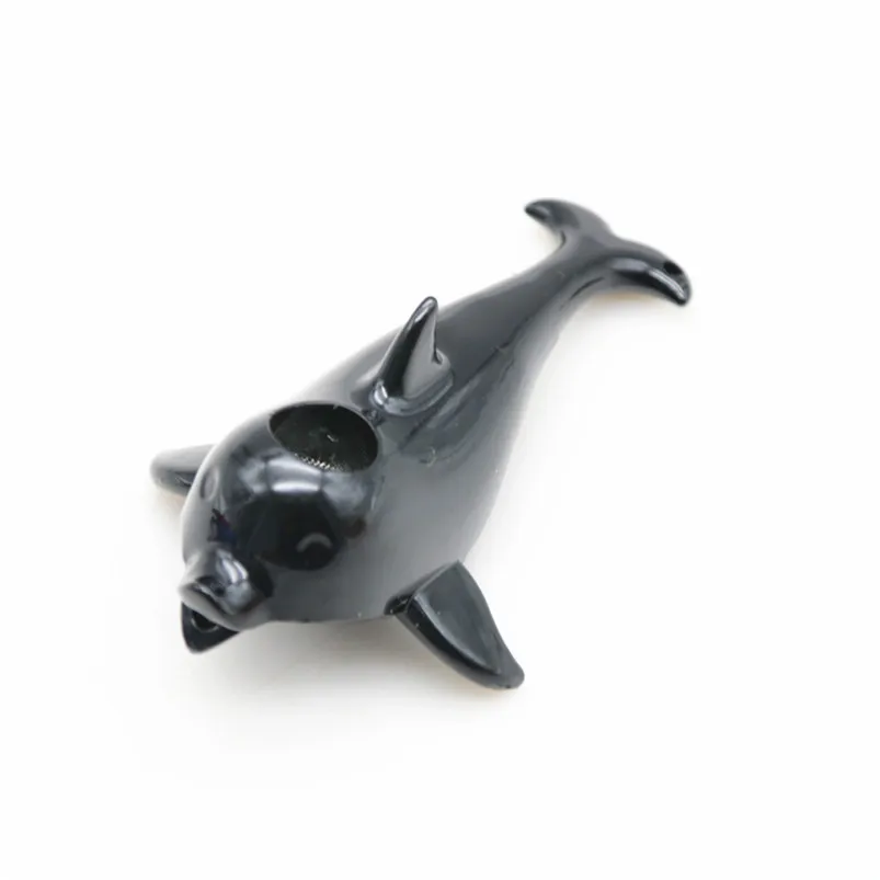 1 шт. Мини Портативный дельфин форма Курительная трубка красный синий черный