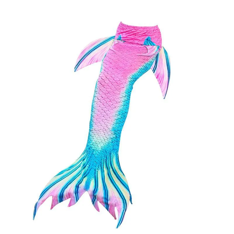 Детский костюм для купания с хвостом русалки девочек летнее платье плавания