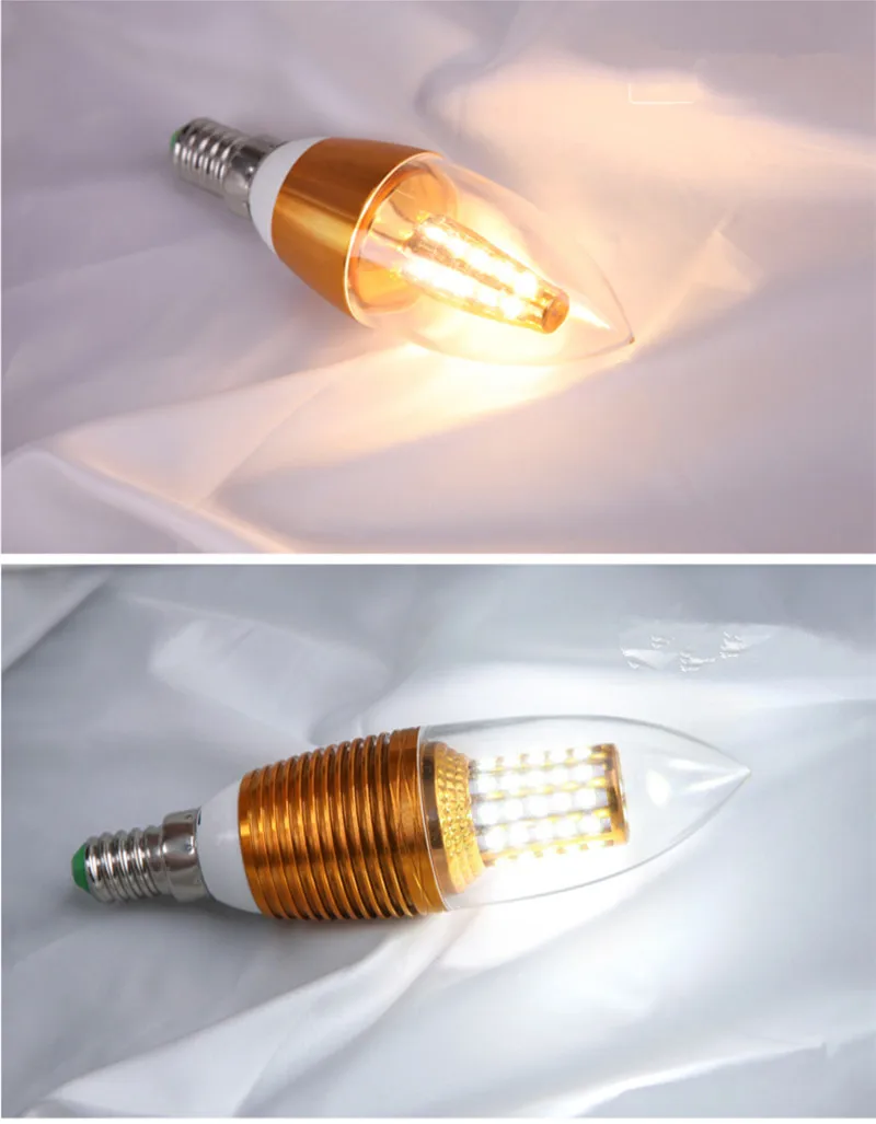 10 шт. Светодиодные Канделябры 2835SMD светодиодные свечи лампы 5 Вт 9 12 эквивалент 220В