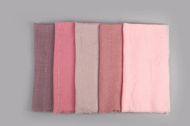 Блестящие хиджабы-шарфы для женщин вискоза твердая шаль блестящий серебряный