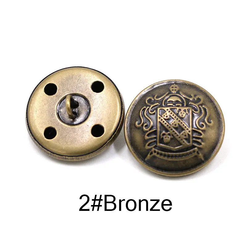 Bronze 2 Серебристая классическая популярная Высококачественная джинсовая куртка Лидер продаж 10 шт./лот бронзовые пуговицы, аксессуары для одежды DIY Золотой - Цвет: Bronze 2