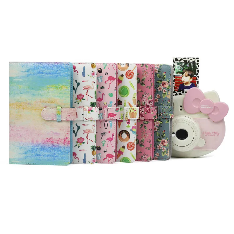 96 карманы мгновенный фотоальбом из искусственной кожи рисунок чехол для ЖК