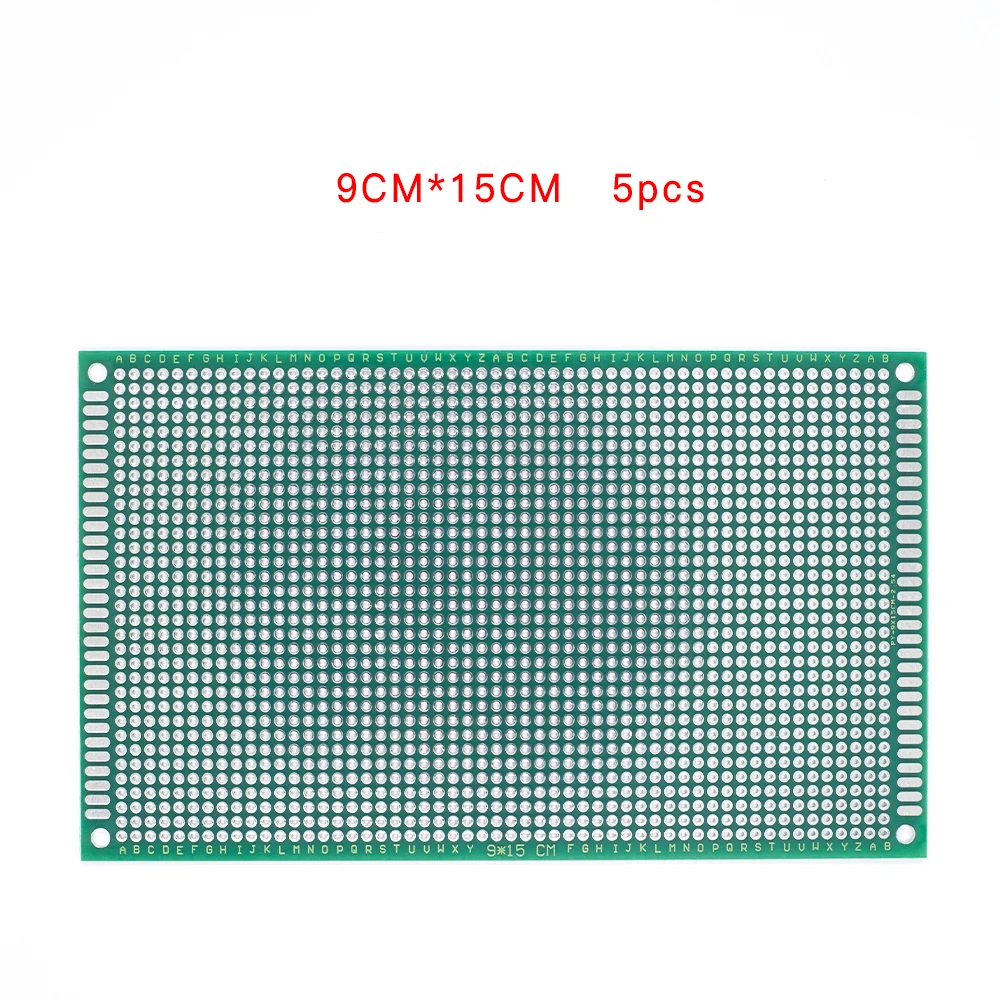 9x15-5pcs 5 шт./лот 5x7 4x6 3x7 2x8 6x8 7x9 двухсторонний медный Прототип PCB универсальная плата экспериментальная макетная пластина для Arduino - Цвет: 9x15-5pcs