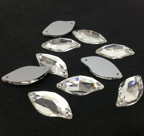 Clear/AB Beauty Fish пришивные стразы с бриллиантовыми листьями Стразы шьют на камнях для