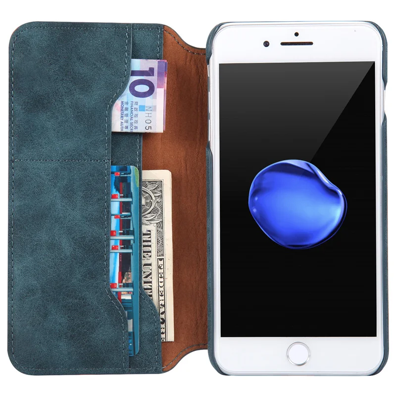 Официальный Оригинальный чехол NeWisdom для iPhone 8 кожаный чехол-книжка бумажник