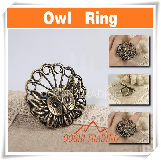 Hot Fashion Vintage Retro Style Numb New Owl Shape Ring 6536|owl diamond ring|ring pistol for salering owl |