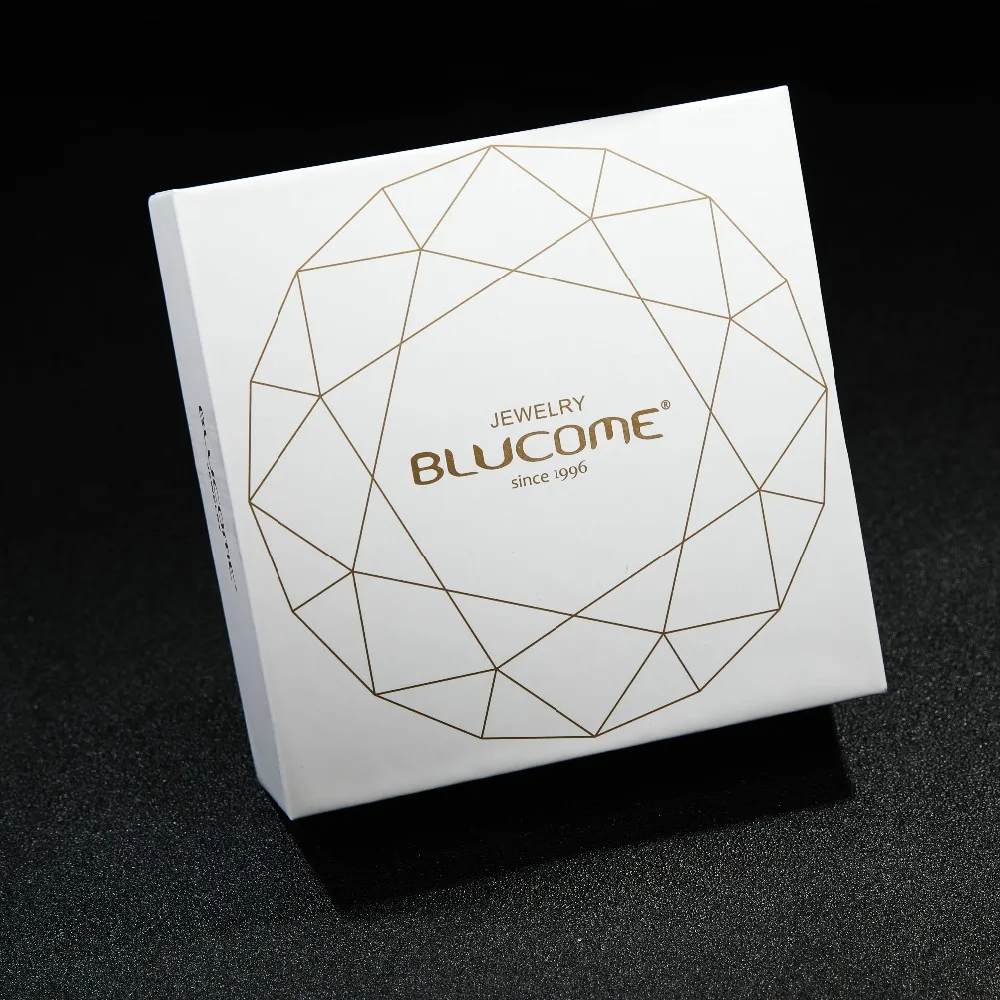 Blucome Изысканная Большая квадратная Подарочная коробка серьги кольцо браслет