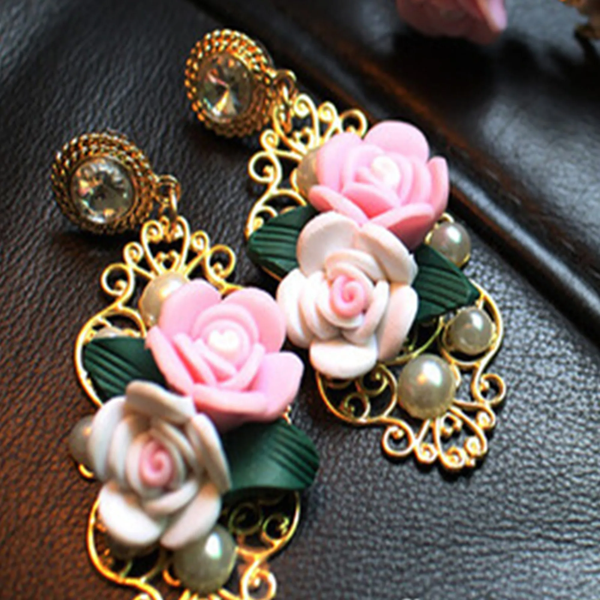 Серьги-пусеты в виде Розы классические серьги-пусеты высокое качество опт |