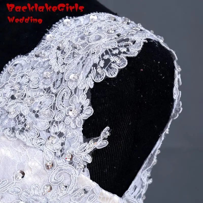 100% Настоящее аватар сшитое v-образным вырезом Без Рукавов Свадебные Платья