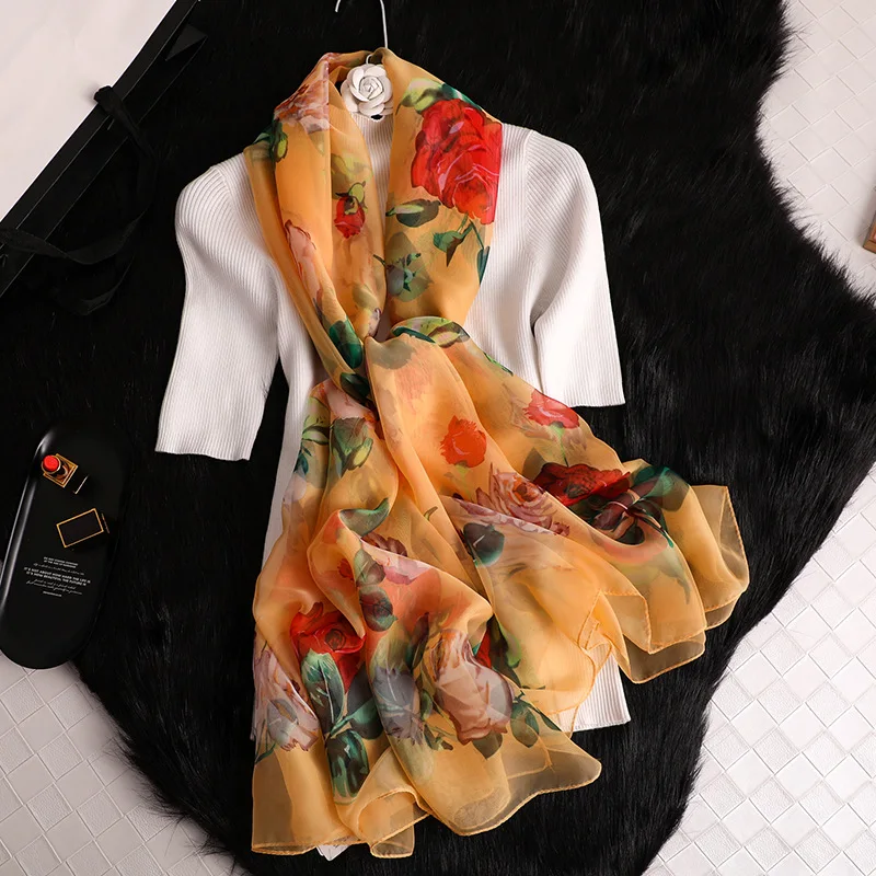 Дизайнерский бренд, женский шарф, модный принт, летние шелковые шарфы, шали и палантины, дамские, большие размеры, пашмины хиджабы, платки, пляжные палантины