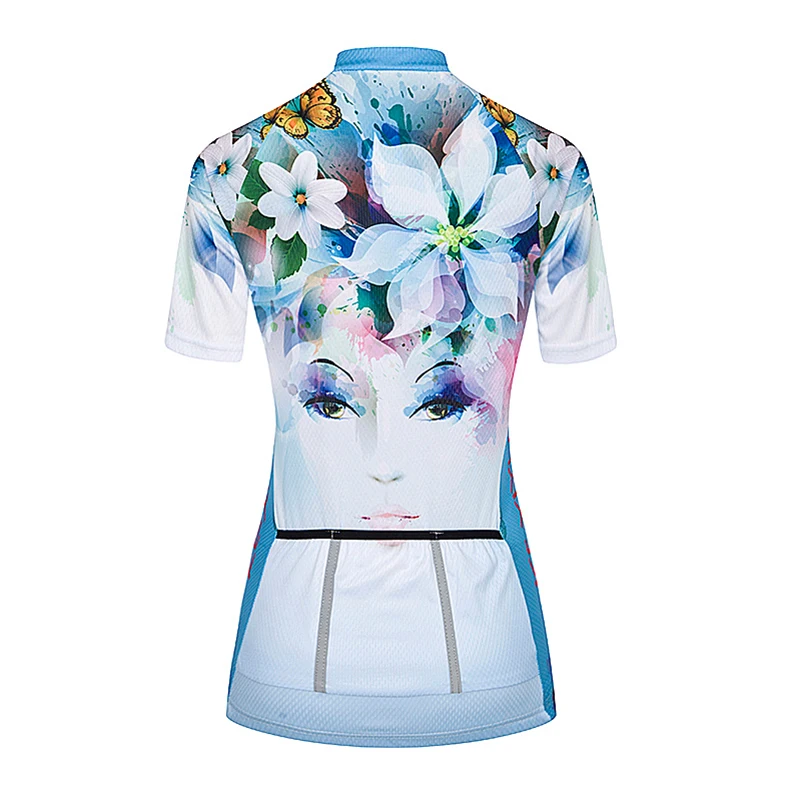 2018 г. KEYIYUAN вело-Джерси с цветочным принтом женские трикотажные изделия Дышащие