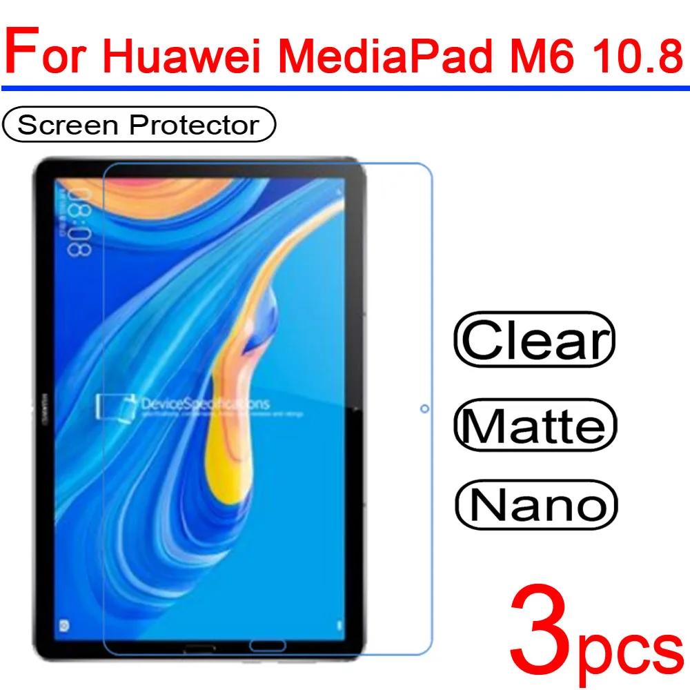 3 шт. ультра прозрачный мягкий ЖК дисплей для Mediapad M6 Защитная пленка экрана Huawei 8 4