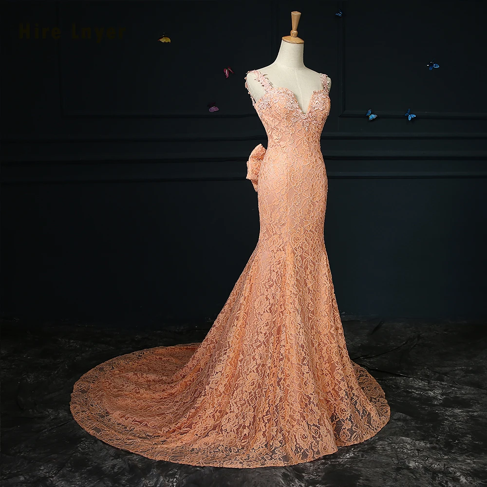 Новое поступление Vestido De Noiva Com Renda сексуальное оранжевое свадебное платье с