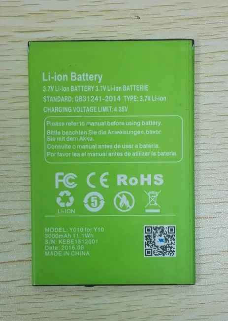 Оригинальный XGODY Y10 батарея 3000 mah 3 7 V для сотовые телефоны MTK6732 4 ядра