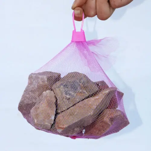 50PCS (Pink) 50 шт х 35 см нейлоновой сетки для луз для овощи фрукты яйцо гайки для хранения игрушек упаковка-органайзер с пластиковые застежки - Цвет: 50PCS (Pink)